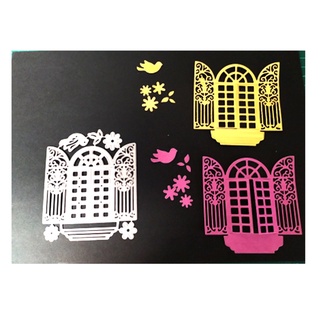 Tình Yêu * Cửa Sổ Cắt Kim Loại Chết Stencil DIY Thêu Sò Album Thẻ Giấy Mẫu Khuôn Dập Nổi Trang Trí