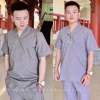Đồ Lam Đi Chùa # Tim Tâm # Cổ V # Nam Nữ # Đồ Bộ # Quần Áo
