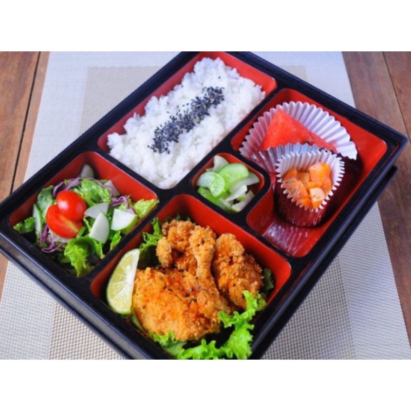 [chuyên bếp Nhật Bento/Hộp cơm lươn/khay mì lạnh]Hộp cơm Bento Nhật/nhà hàng Nhật mặt vân gỗ/set mì lạnh/khay/chén soup