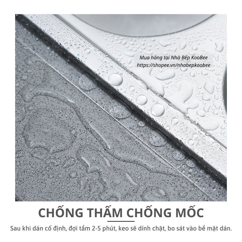 Băng keo dán bếp chống dầu mỡ dán khe hở băng keo chống thấm chống mốc dán mép chịu nước nhiệt độ cao (CSNC06)