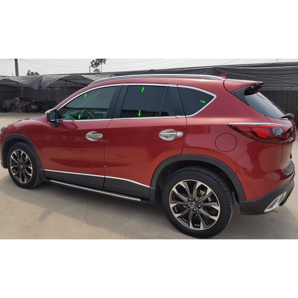 Nẹp viền chân kính và viền cong kính xe Mazda CX5 , CX-5 2014- 2015 2016 2017 Hàng inox cao cấp