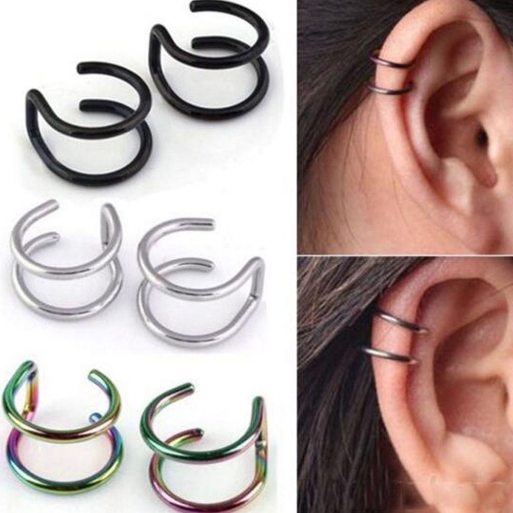 Khuyên Kẹp Vành Tai Không Cần Bấm Lỗ Thời Trang Cho Nam Nữ