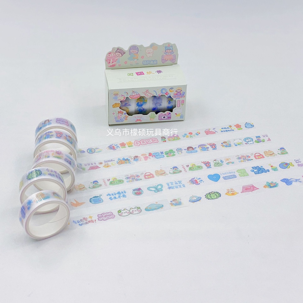 3 Set 4 Băng Dính Washi Dễ Thương