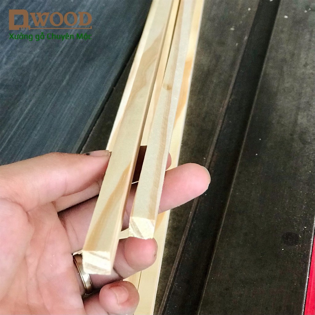 Ảnh 5 thanh gỗ thông Dwood vuông 1cm làm mô hình kiến trúc - chiều dài tự chọn 2