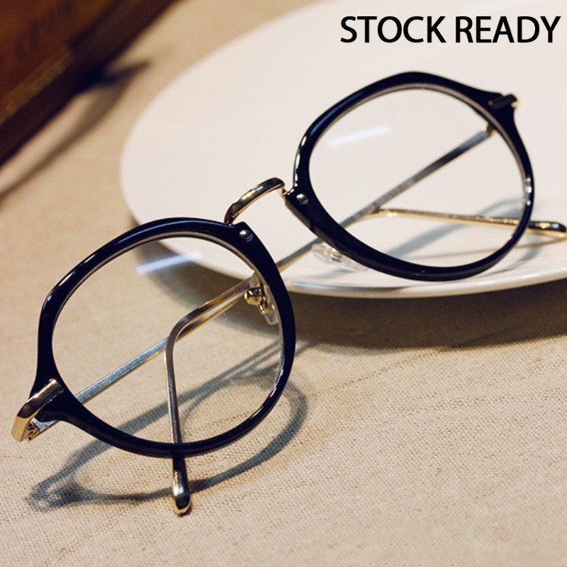 Mắt kính gọng tròn chống ánh sáng xanh thời trang Hàn Quốc