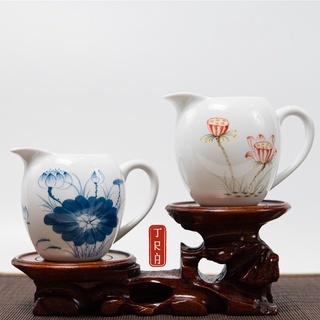 Tống trà sứ Cảnh Đức, họa tiết vẽ tay đẹp mắt, sứ trắng tinh khiết thấu quang, kích thước 11.5x6.6cm