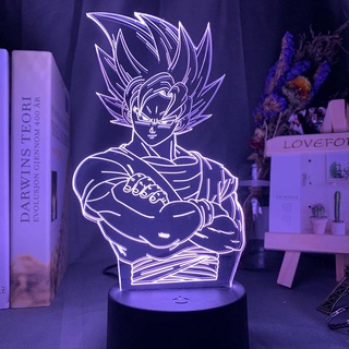 GC9 Dragon Ball Super Anime Đèn Ngủ 3D LED Hình Đèn Romete Cảm Ứng Chiếu Sáng Son Goku Vegeta Trang Trí Nhà Quà Tặng Cho
