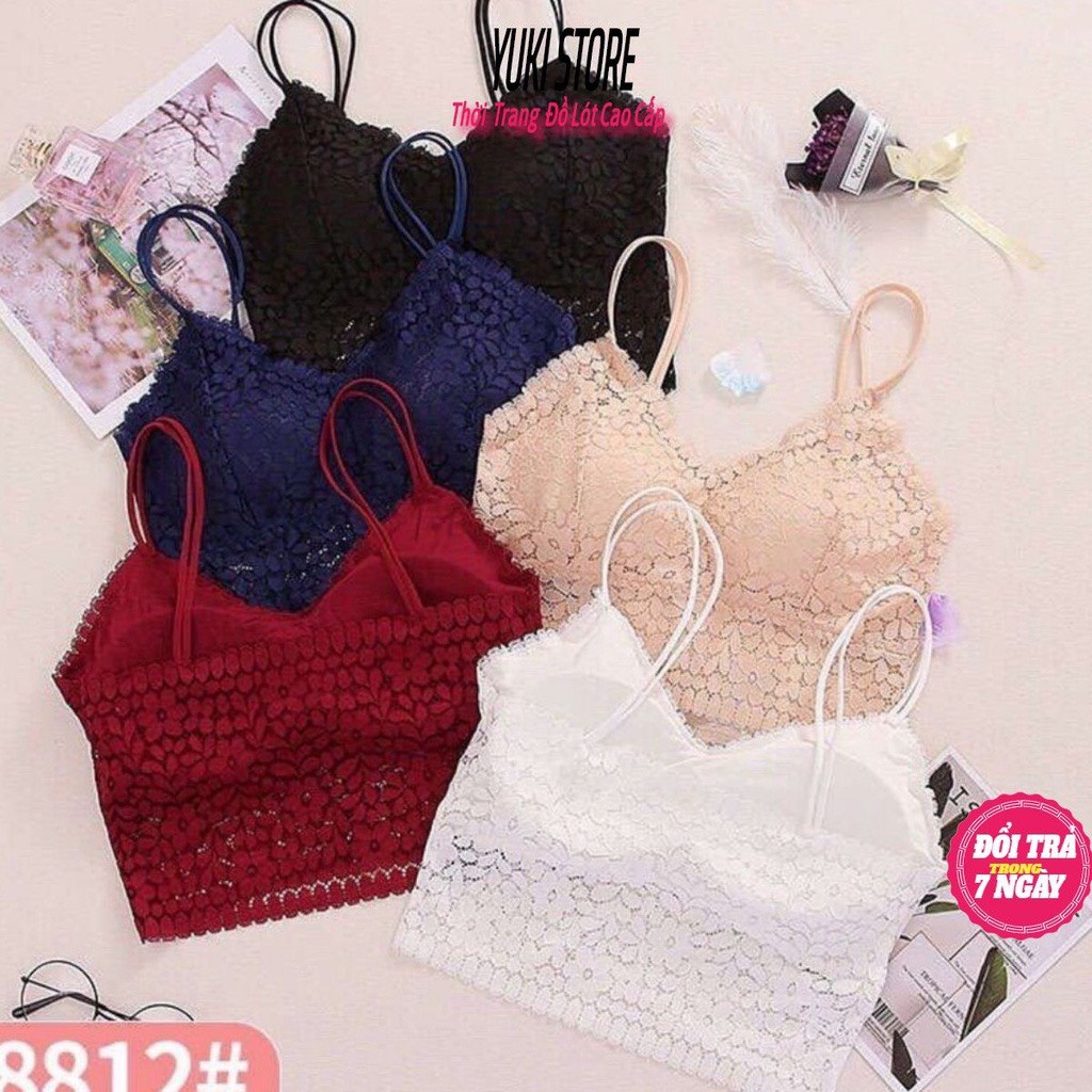 Áo Lót Bra Ren Hoa 2 Dây Chất Đẹp 8812