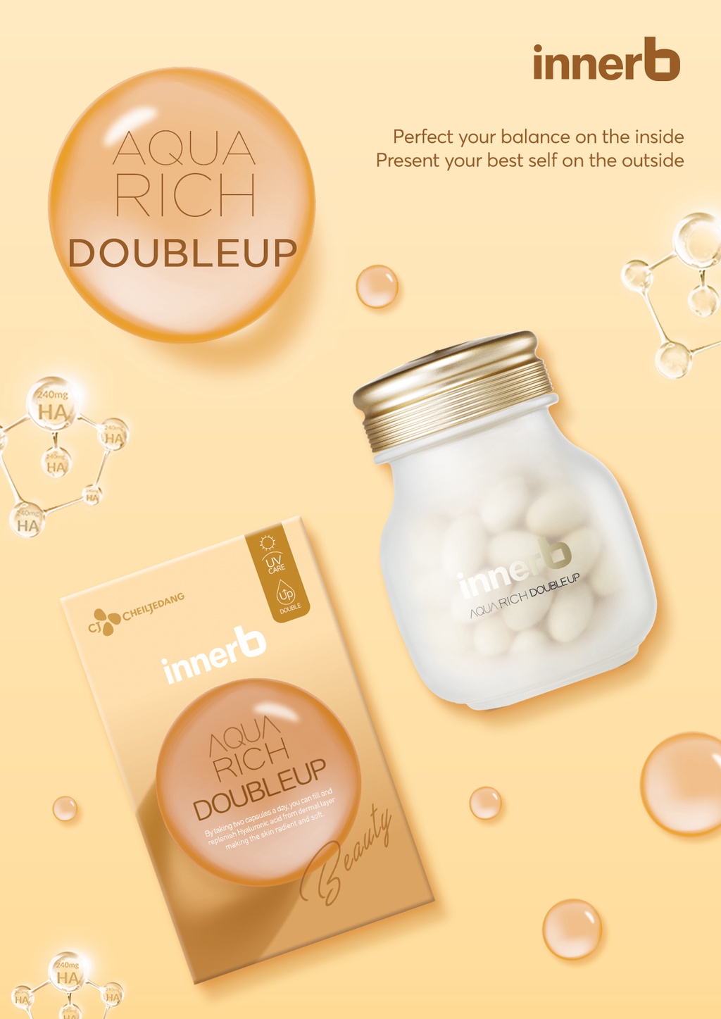 Mô tả Combo giữ ẩm da sáng mịn InnerB Aqua Rich DoubleUp & 4 hộp Collagen InnerB Glowshot - 8