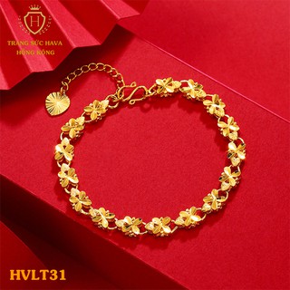 Lắc Tay, Vòng Tay Nữ Hoa Mai Xi Mạ Vàng Non Cao Cấp - Trang Sức Hava Hong Kong - HVLT31