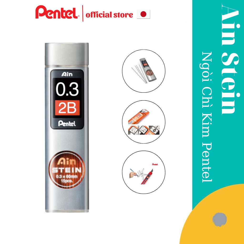Ảnh Ruột Chì Kim Pentel C275 0.5mm 2B Siêu Cứng - Ngòi Chì Thay Thế Nhiều Cỡ 3