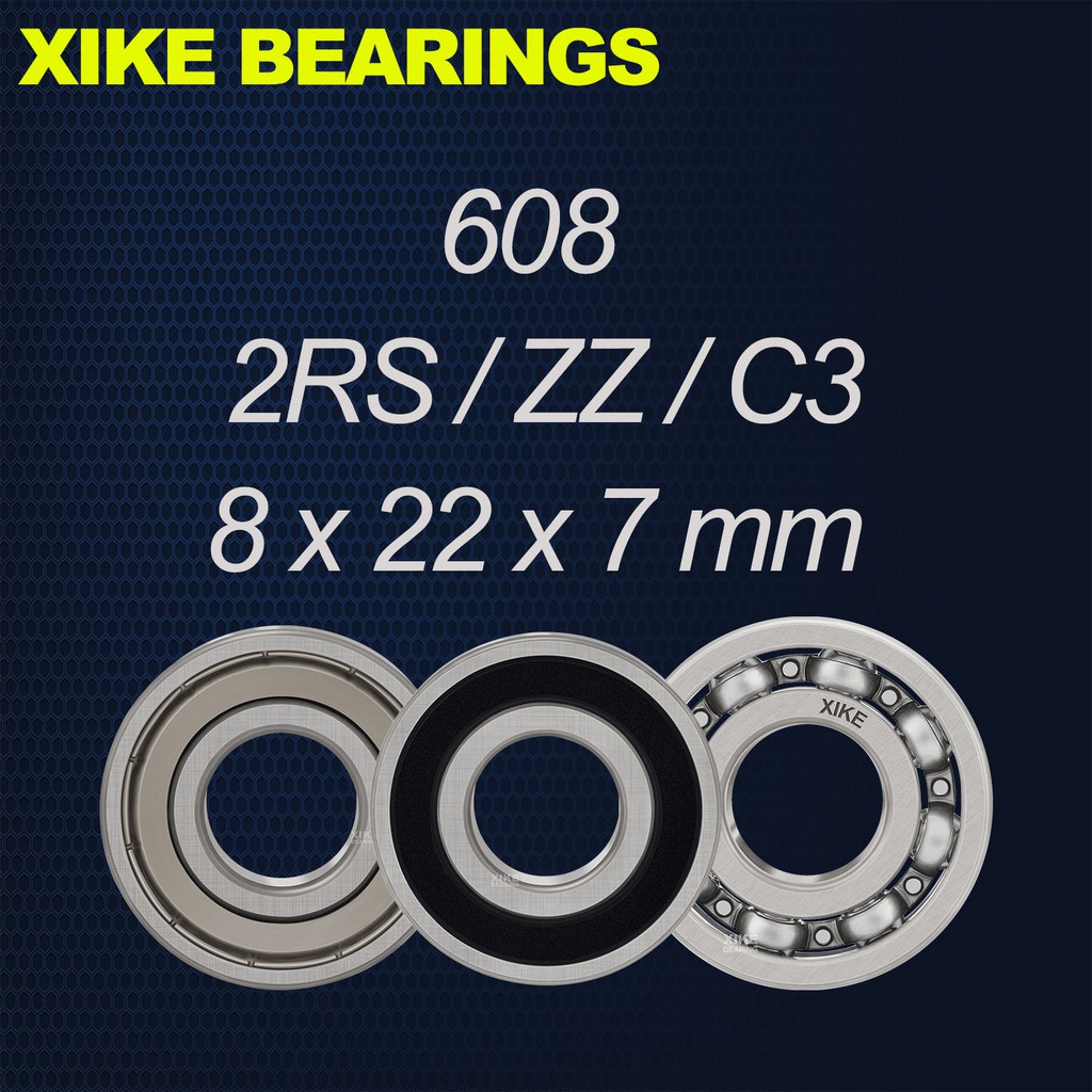 Xike 608-2RS / ZZ / Open / C3 - Size 8x22x7mm Vòng bi rãnh sâu chất ...