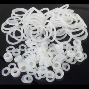 5-50 Chiếc Độ Dày 2.4 Mm Trắng Silicon Cao Su Seal O-Ring Đường Kính Ngoài OD 6-60mm VMQ Gasket