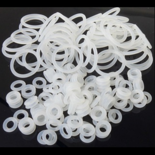 5-50 chiếc Độ dày (CS) 2mm Vòng đệm cao su trắng OD 5-80mm Cấp thực phẩm Silicone Vòng chữ O chịu nhiệt