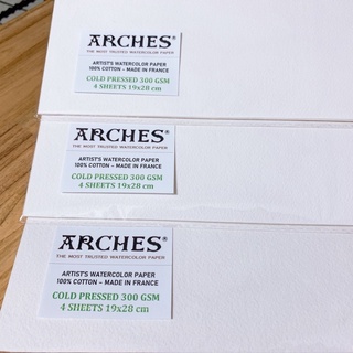 Giấy vẽ màu nước ARCHES 300gsm vân Hotpressed / Coldressed