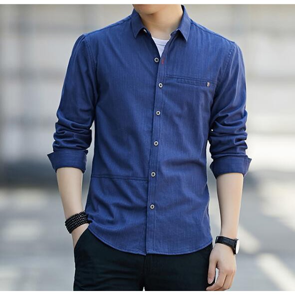 Áo Sơ Mi Dài Tay Thời Trang Công Sở Lịch Lãm Dành Cho Nam 1808