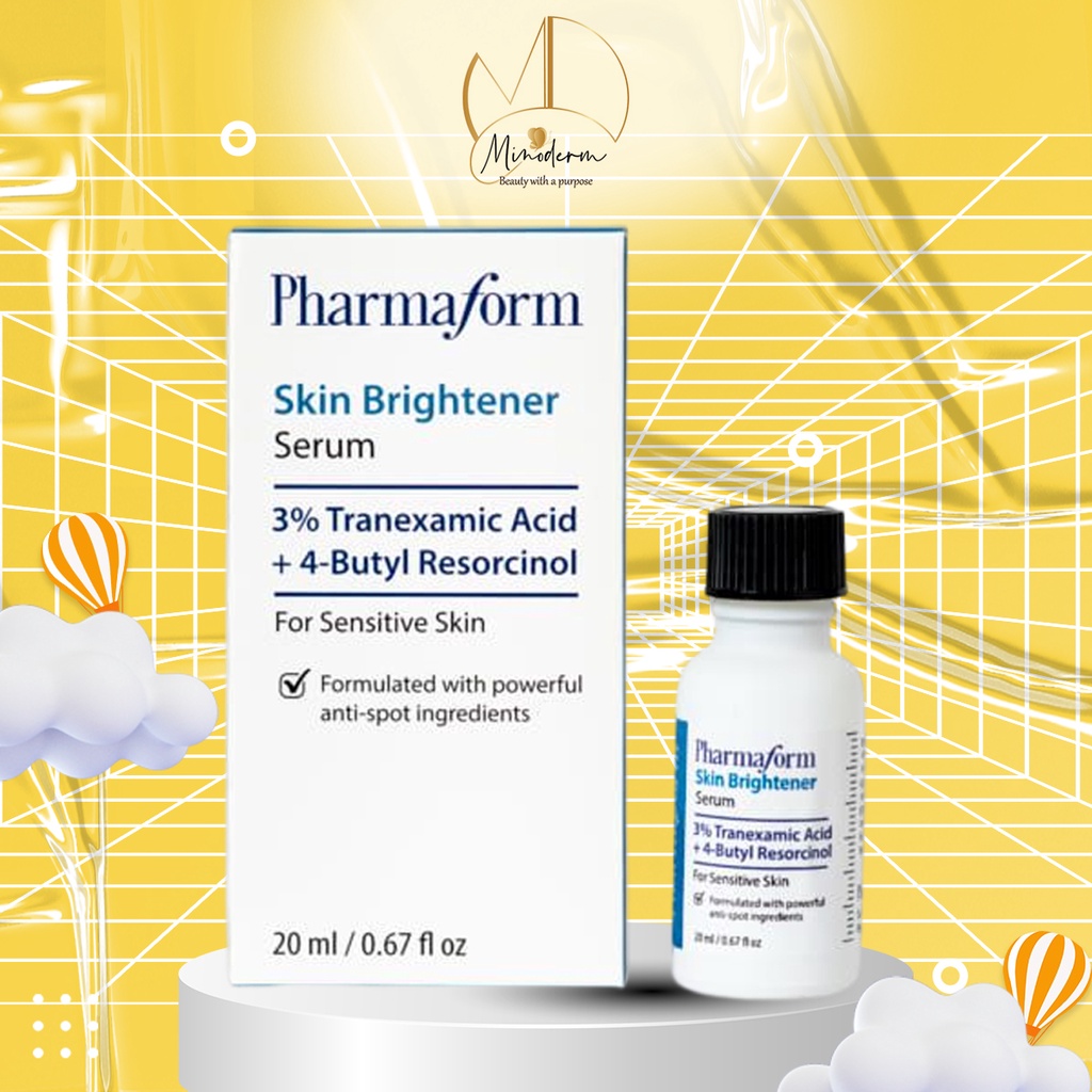 Serum Pharmaform Skin Brightener 3% Tranexamic acid + 5% Niacinamide làm mờ vết nám, làm sáng và đều màu da 20ml