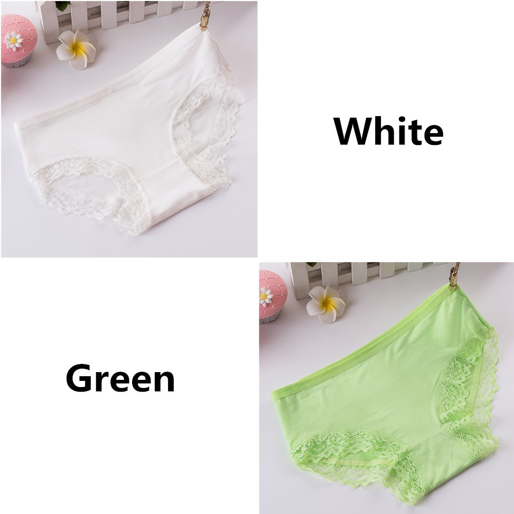 Quần lót ren màu trơn kích thước M-4XL
