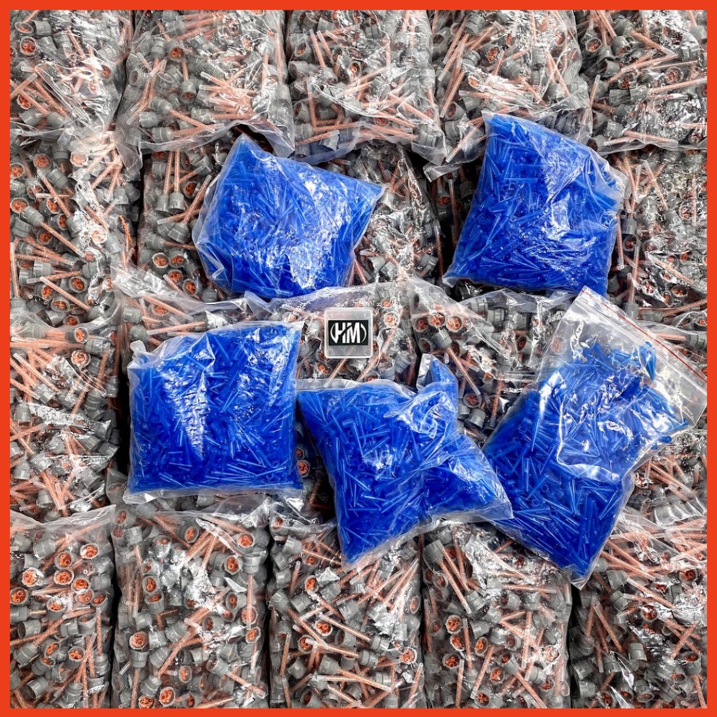 Bộ đầu trộn keo dùng bơm keo 2 thành phần, gồm đầu trộn, đầu kim 22G 0.4mm (10 bộ)