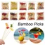 MONOSTYLE 100 Chiếc Que Trái Cây Dùng Một Lần Salad Sandwich Tăm Cupcake Trái Cây Nĩa Salad Rau Que Handmade Tăm