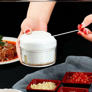 Dụng cụ xay tỏi ớt mini kéo tay tiện lợi, máy xay tỏi cầm tay đa năng nhỏ gọn