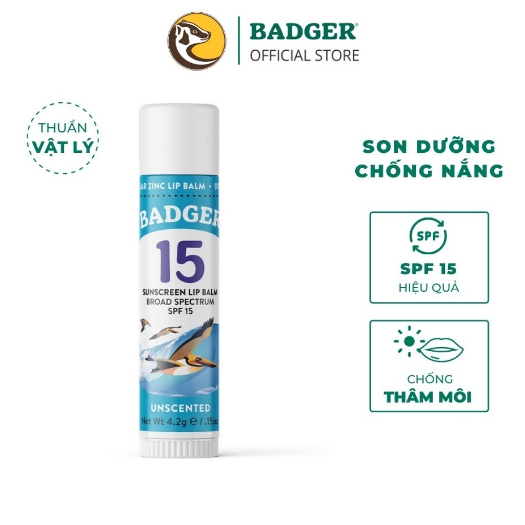 Mô tả Son dưỡng môi BADGER chống nắng SPF 15 – 4.2g - 1