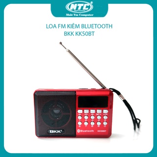 Loa đài FM bluetooth BKK KK50BT có khe thẻ nhớ/ USB/ Tai nghe/ Đèn pin - pin sạc 18650