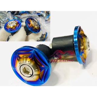 Gù Tay Lái INox 304 Salaya Lên 7 màu Titan hình Sao 6 Cạnh gắn xe máy Sirius,Wave,Exciter,Winner,Satria,Raider....