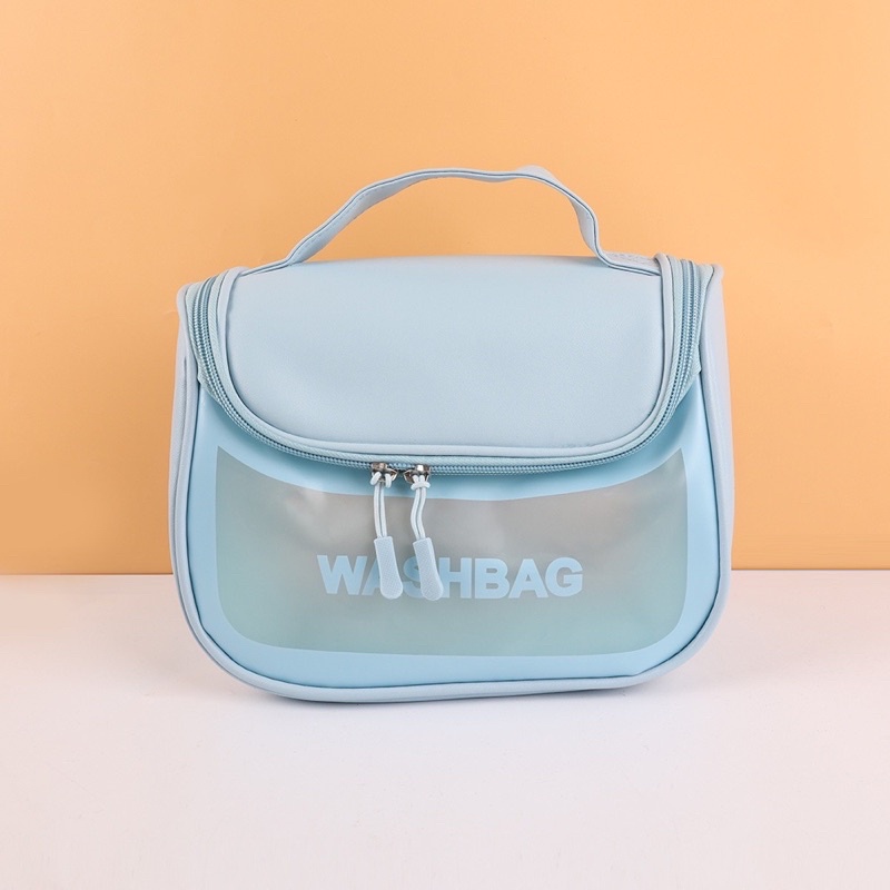 Túi đựng mỹ phẩm túi đựng đồ du lịch bằng nhựa chống thấm WASHBAG gọn nhẹ tiện lợi