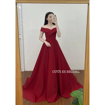 Váy cưới , Đầm cưới, Đầm thiết kế,Váy cưới đi bàn bẹt vai CD147- Cưới đi bridal