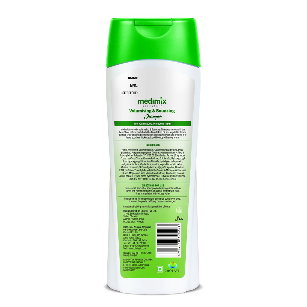 Ảnh Dầu Gội/Dầu Xả Medimix Tăng Độ Phồng Volumising & Bouncing (400ml/chai) 2