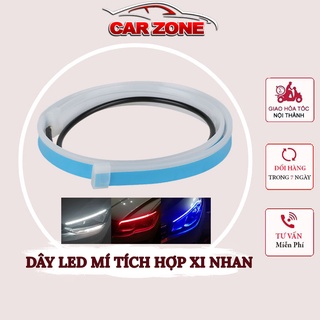 Bộ 2 Dây Đèn Led Mí Ô Tô Tích Hợp Xi Nhan Nháy Đuổi 30cm 45cm 60cm Silicon Chống Nước