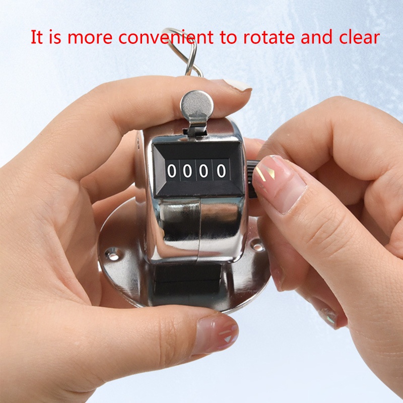 Shas Máy Đếm Số Cầm Tay mini Bằng Kim Loại Với Giá Đỡ Cho Người Chơi Thể Thao Hàng Hóa Chất Lượng Cao