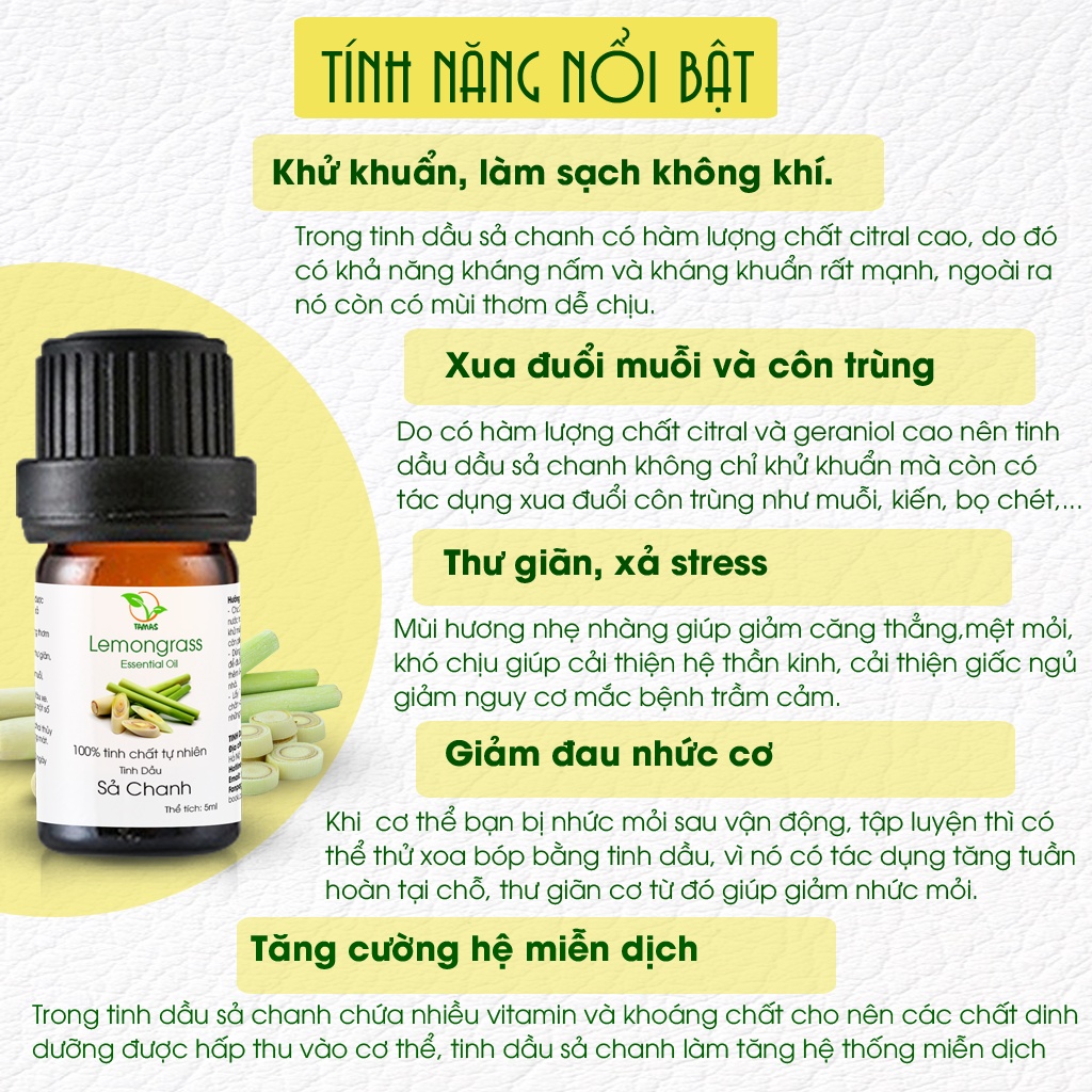 Ảnh Bộ 3 Chai Tinh Dầu Nguyên Chất TAMAS 5ml Hương Sả Chanh, Quế, Bạc Hà, Cam,...Tinh Dầu Thơm Phòng, Thư Giãn, Đuổi Muỗi 1