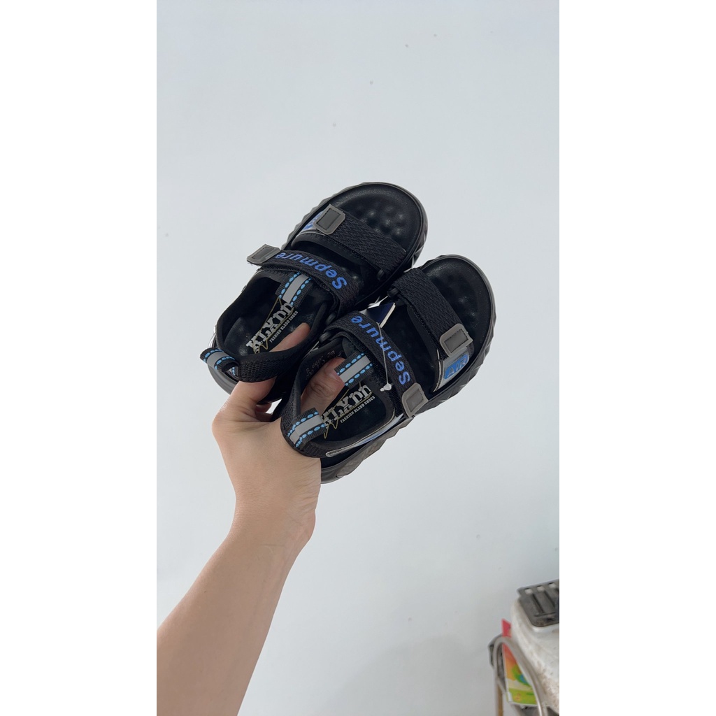 sandal bé trai dép quai hậu cho bé đi học đi chơi có size đại khâu đế nội địa siêu bền quai dán tùy chỉnh 6607
