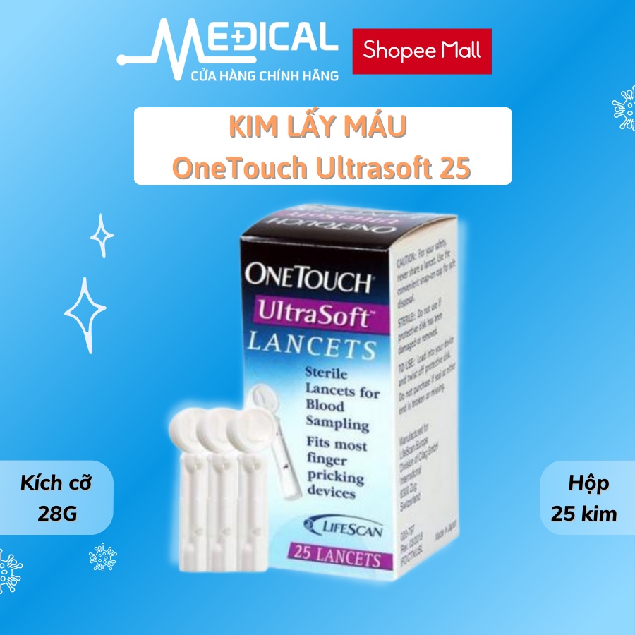 Kim lấy máu dùng cho máy đường huyết ONETOUCH Ultrasoft 25 chính hãng ...