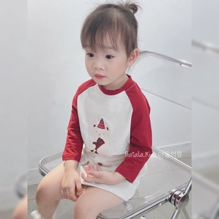 Áo thun dài tay bé trai bé gái Batala kids áo phông thu đông cotton dáng Hàn cho bé từ 10-25kg
