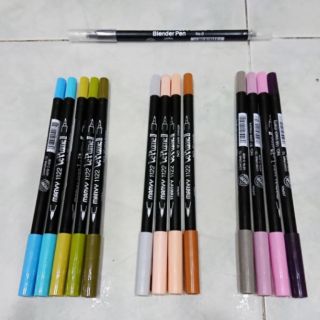 MARVY - Tùy Chọn 1 Cây - Bút Lông Màu Nước Le Plume 1122 - Bút 2 Đầu 2 Nét Cọ - Kim 🐻🌸 Double-Sided Watercolor Marker