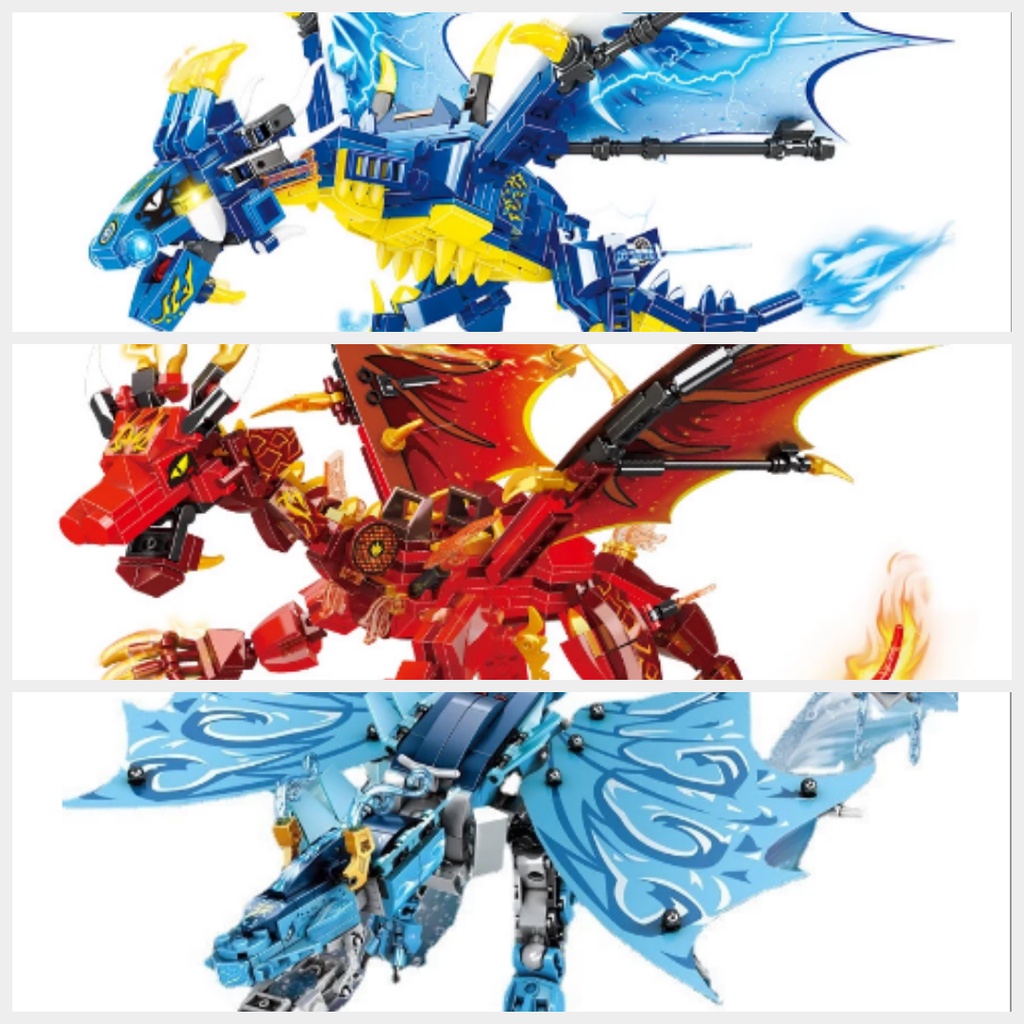 Mô hình lắp ráp Đồ chơi Lego Rồng NinjaGO 3 màu | Shopee Việt Nam