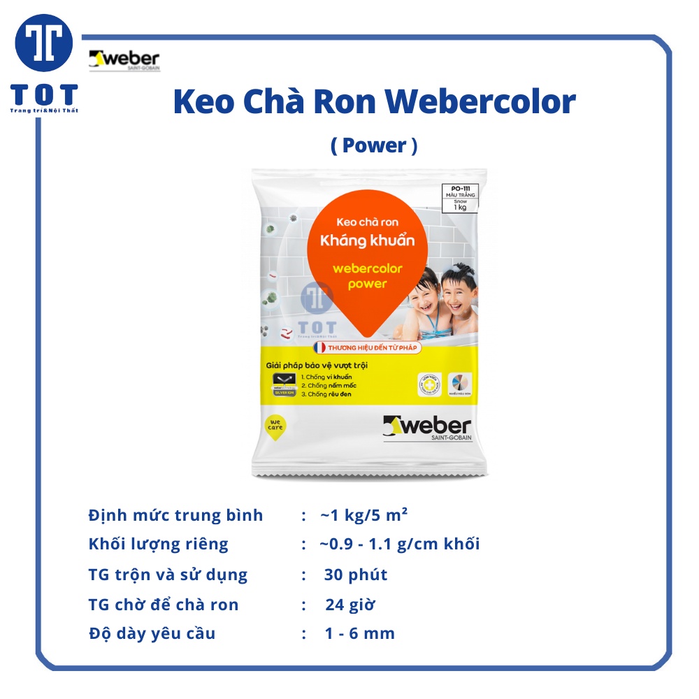 Keo Chà Ron Webercolor Power 3 Bảo Vệ Chuyên Dùng Cho Khu Vực Ẩm Ướt ...