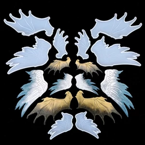 GODD Angel Devil Wings Epoxy Resin Thả Keo Khuôn Móc Khóa Trang Trí Mặt Dây Chuyền Khuôn