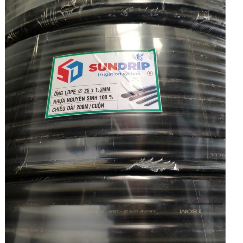 10m Ống tưới cây LDPE 20mm nhựa nguyên sinh loại tốt - Sử dụng trong hệ thống tưới phun sương, tưới nhỏ giọt
