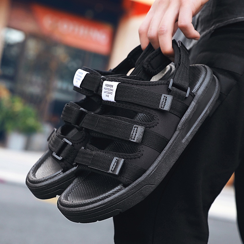 Nam Đi Biển Sandal Chống Thấm Nước Ánh Sáng La Mã Giày kasut selipar Sandal Chống Trơn Trượt Dép Thường Đi Xăng đan Ngoài Trời