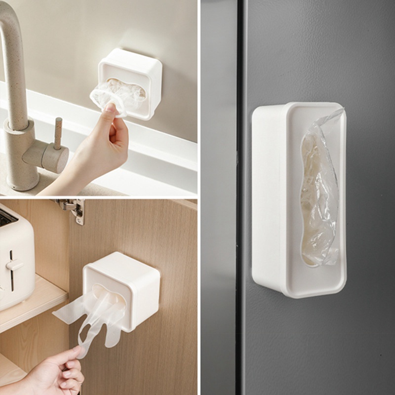 Hộp Đựng Găng Tay / Túi Rác Dùng Một Lần Bằng Nhựa Gắn Tường Tiện Lợi
