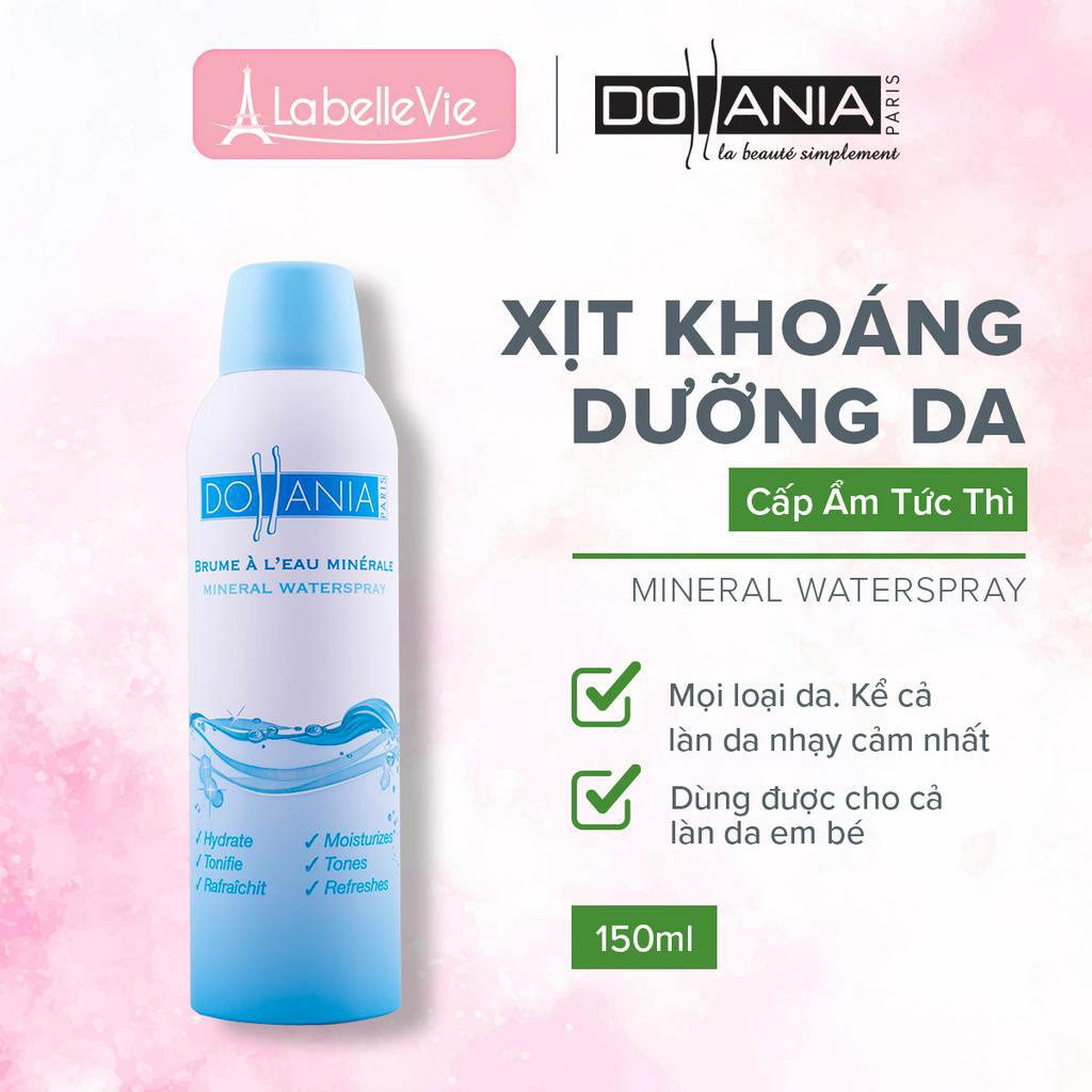 [HB Gift] Nước Xịt khoáng Dollania dưỡng da, cấp ẩm, cấp nước cho da, giúp da ẩm mượt mịn màng chính hãng 150ml