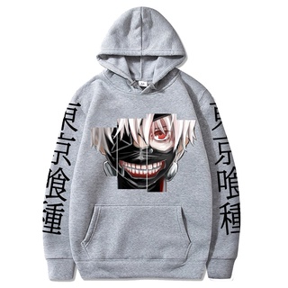 Áo nỉ hoodie in Anime Tokyo Ghoul Hoodie Nam In Áo Nỉ Quá Khổ Harajuku Áo Thun Dài Tay Free size