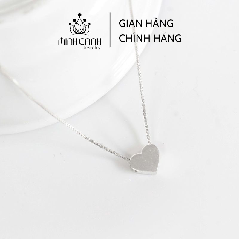 Dây Chuyền Bạc Trái Tim Trơn Mini - Minh Canh Jewelry