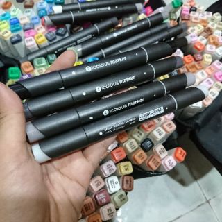 Set 12 bút iColour tone Xám Warm Gray/ Cool Gray/ Blue Gray/ Green Gray vẽ monochrome, vẽ kiến trúc - quy hoạch 🌻🌻