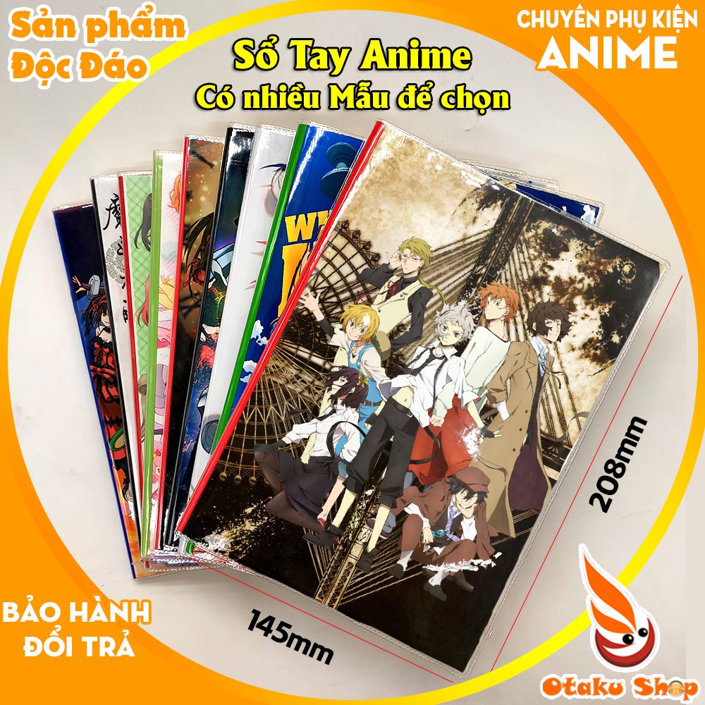 Sổ tay Anime Bungo stray dog + Thám tử lừng danh conan khổ A5 bìa ...