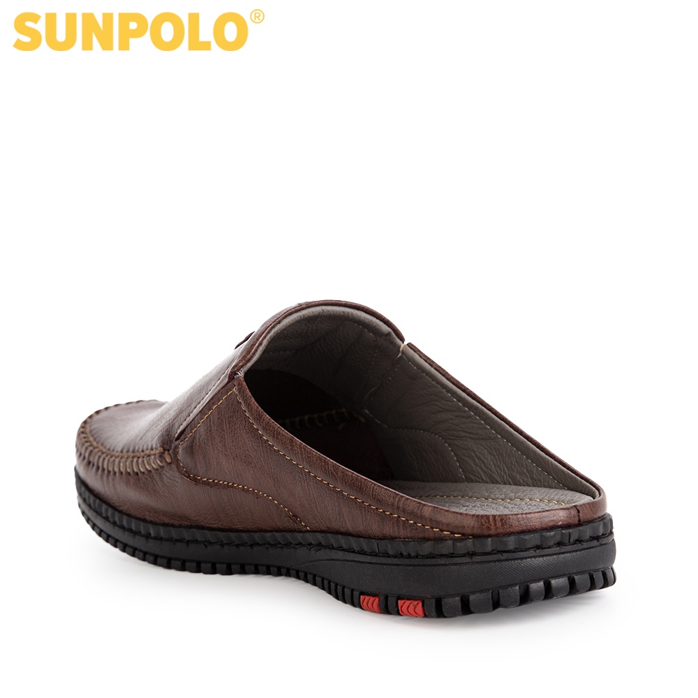 Ảnh Giày sục nam Da bò SUNPOLO đi làm công sở đi chơi SUT327 3